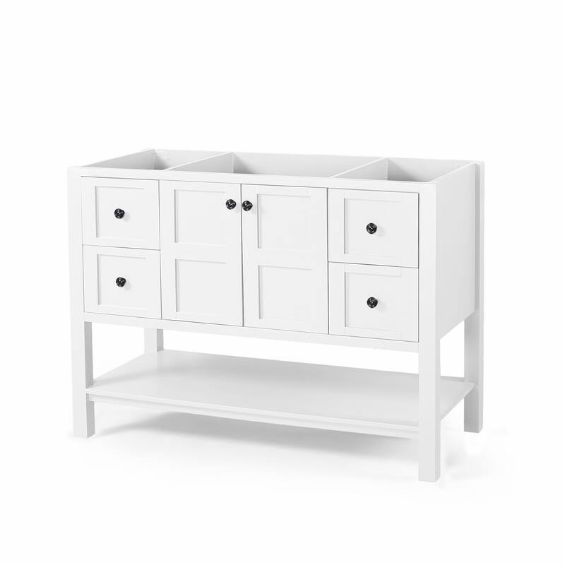 Jamison 48" Wood Bathroom Vanity (Counter Top Not Included) by Christopher Knight Home - White