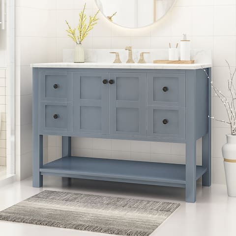 Jamison 48" Wood Bathroom Vanity (Counter Top Not Included) by Christopher Knight Home