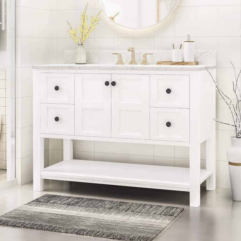 Jamison 48" Wood Bathroom Vanity (Counter Top Not Included) by Christopher Knight Home