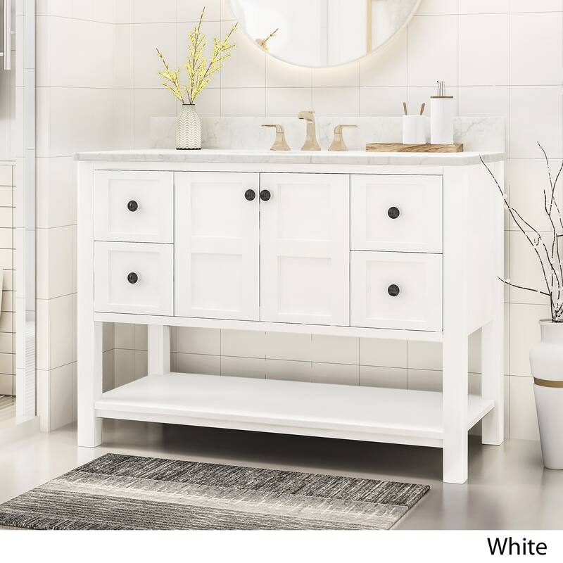 Jamison 48" Wood Bathroom Vanity (Counter Top Not Included) by Christopher Knight Home