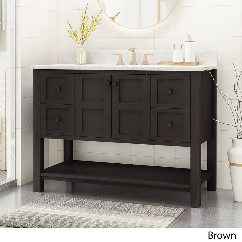 Jamison 48" Wood Bathroom Vanity (Counter Top Not Included) by Christopher Knight Home