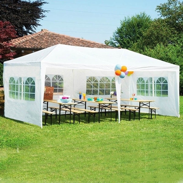 Mcombo 10'x20' Outdoor Canopy Wedding Party Tent w/ 4 Removable Walls