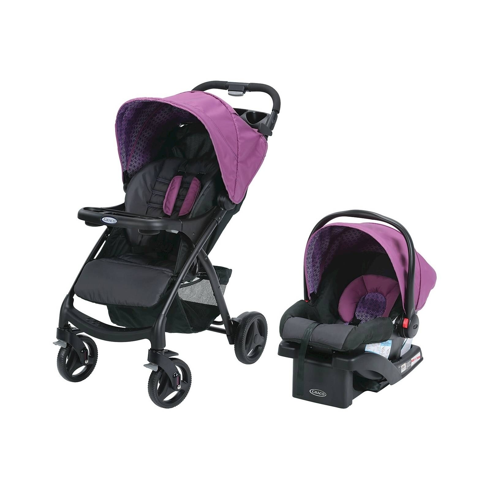 purple graco travel system