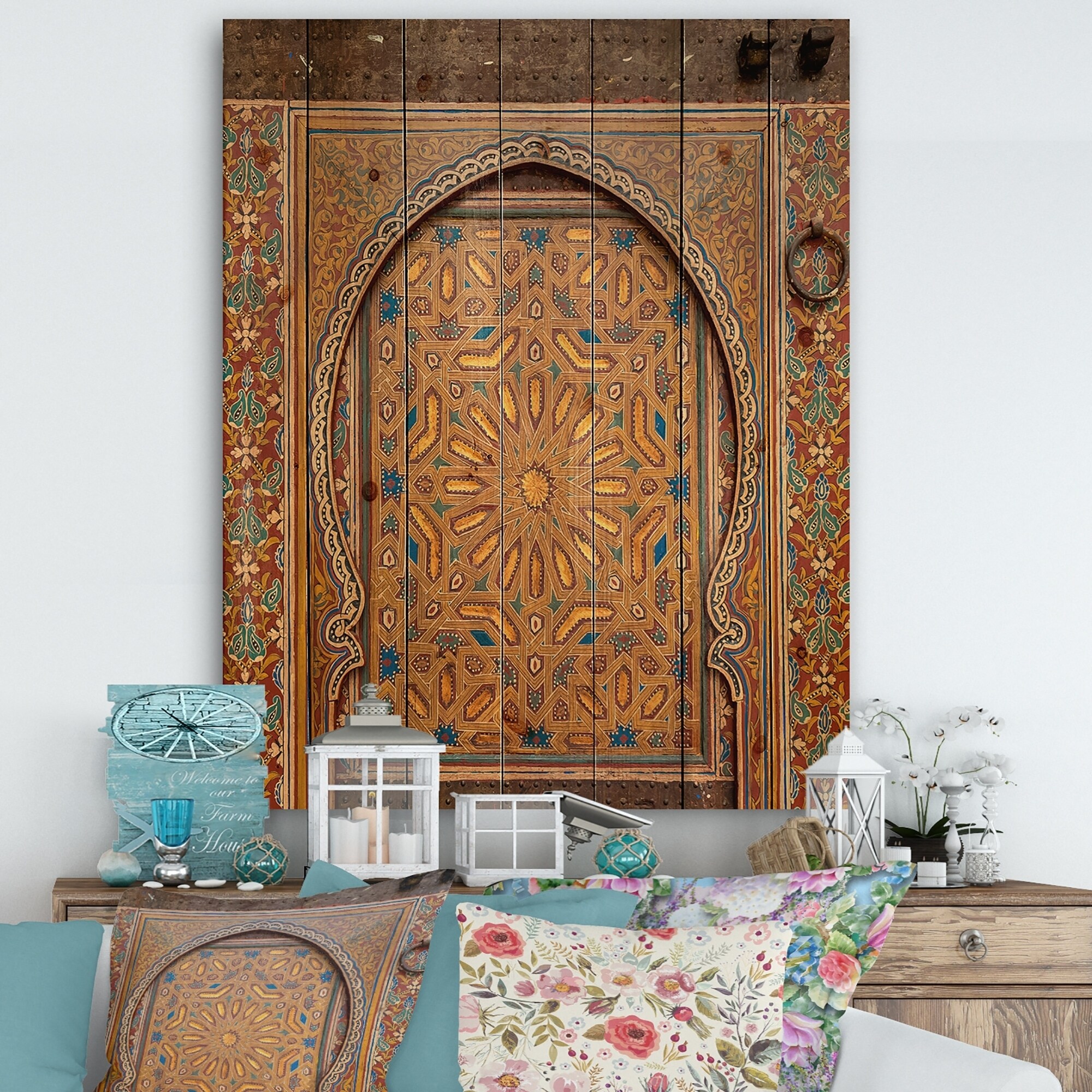Shop Designart Ancient Door Painting Morroco Vintage Print On
