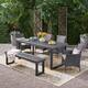 Option sandblast dark grey + gray + silver cushion