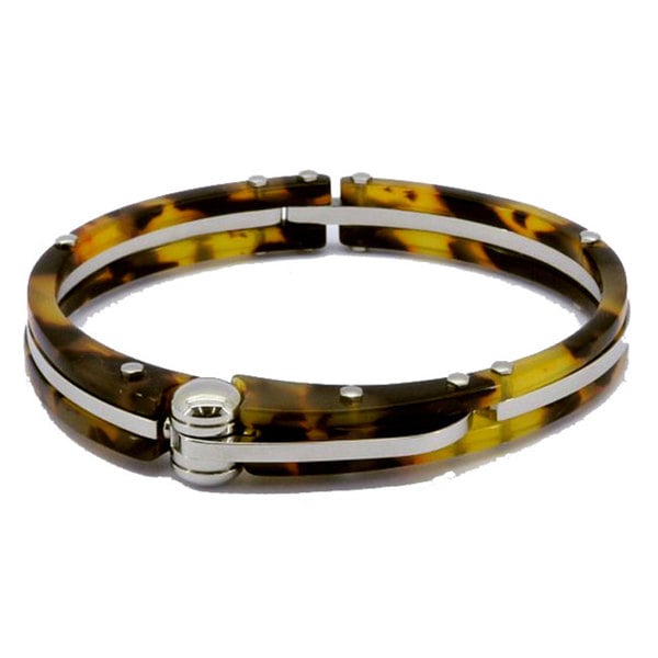 Shop Faux Tortoise Shell Cuff-style Designer Bracelet - On Sale - Overstock - 2607602