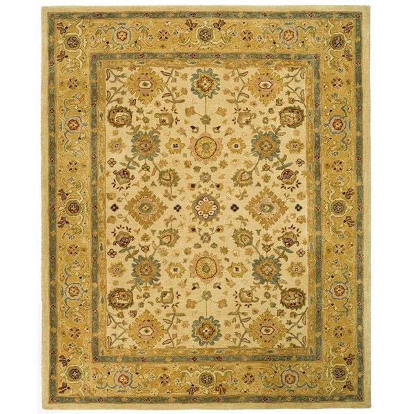 Safavieh Handmade Anatolia Oriental Heirloom Ivory/ Gold Hand-spun Wool Rug - 8' x 10'