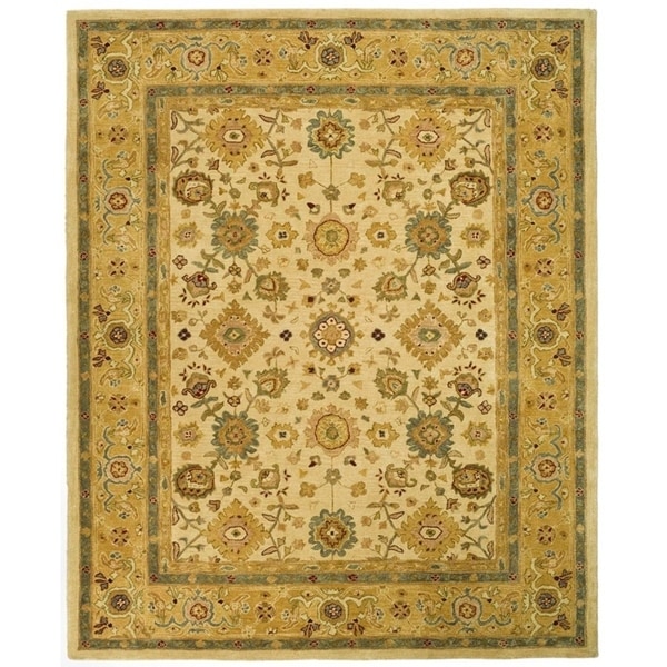 Safavieh Handmade Anatolia Oriental Heirloom Ivory/ Gold Hand-spun Wool Rug - 9' x 12'