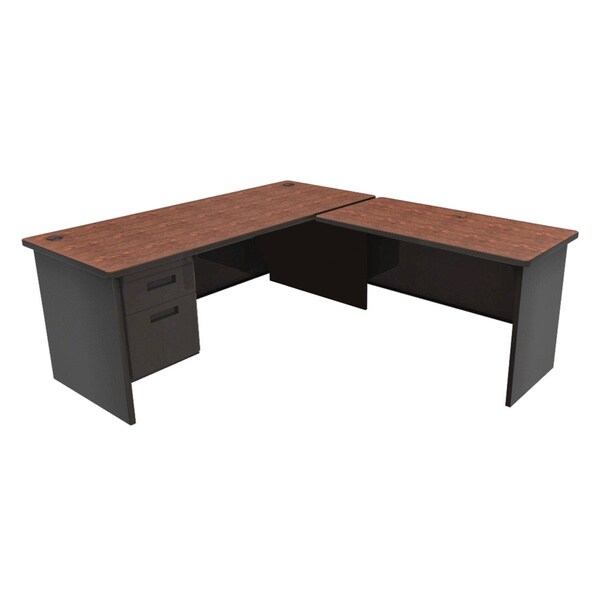 l shaped pedestal desk