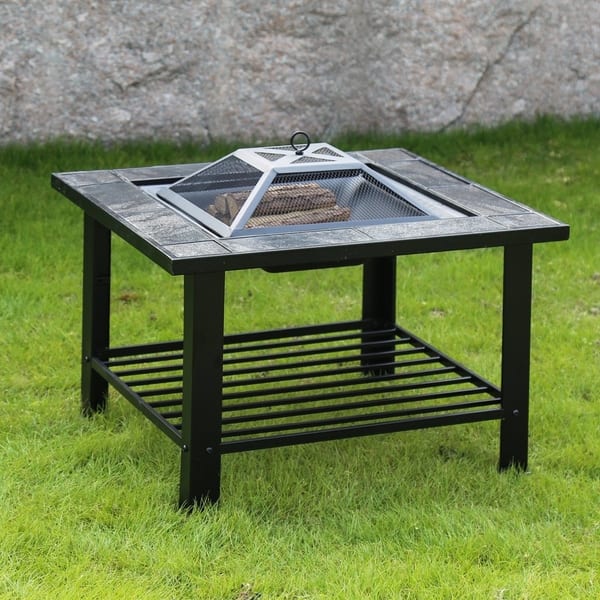 Shop Kinbor 30 Inch Burning Fire Pit Backyard Heater Steel Firepit