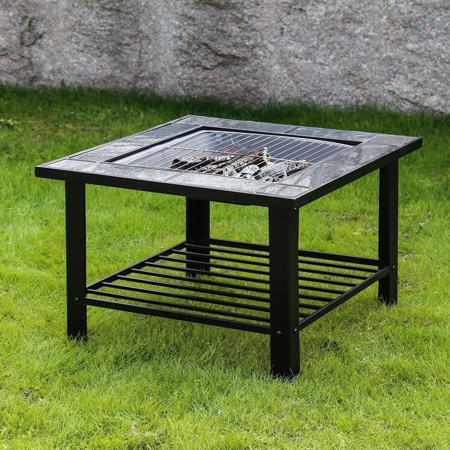 Shop Kinbor 30 Inch Burning Fire Pit Backyard Heater Steel Firepit