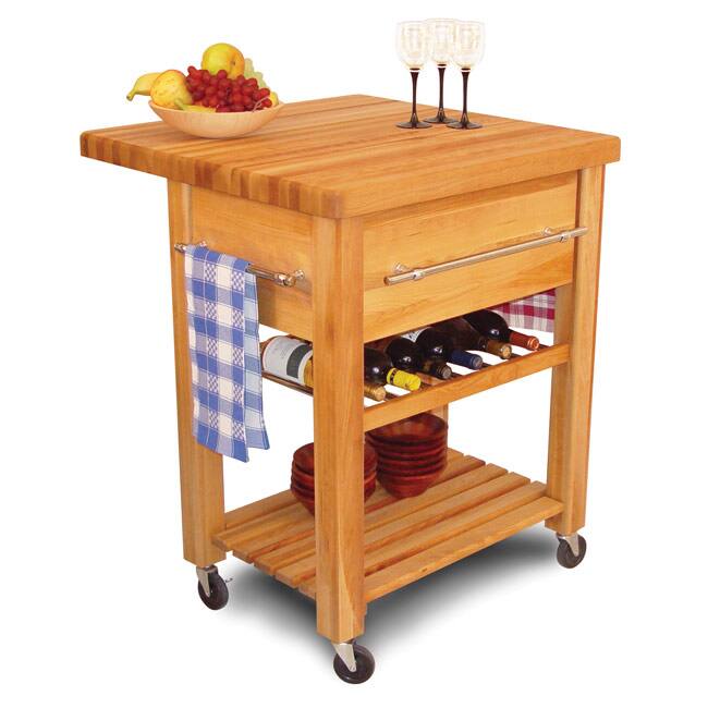 Baby Grand Workcenter with Drop Leaf & Wine Rack