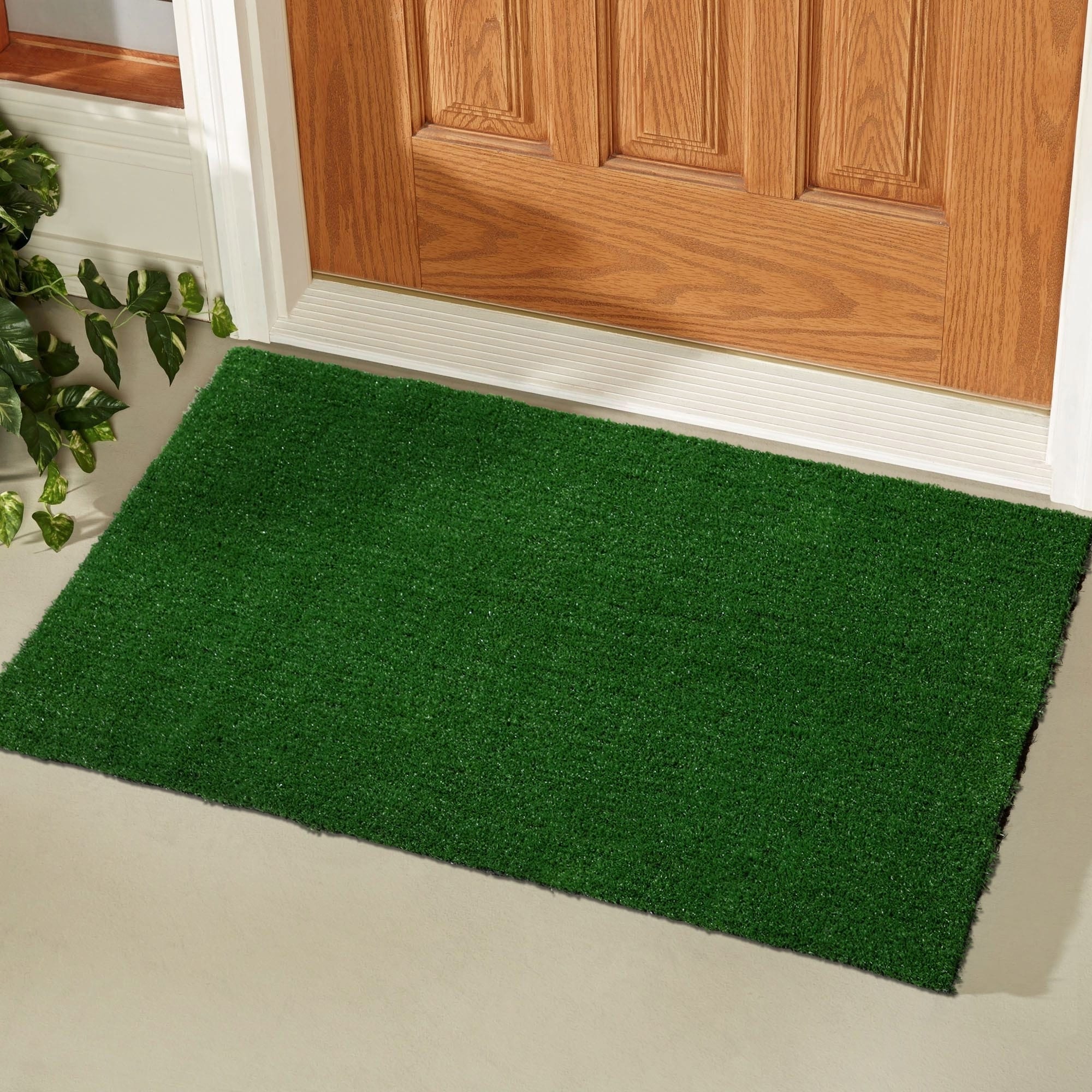 Shop Evergreen Indoor Outdoor Artificial Grass Turf Green Door Mat