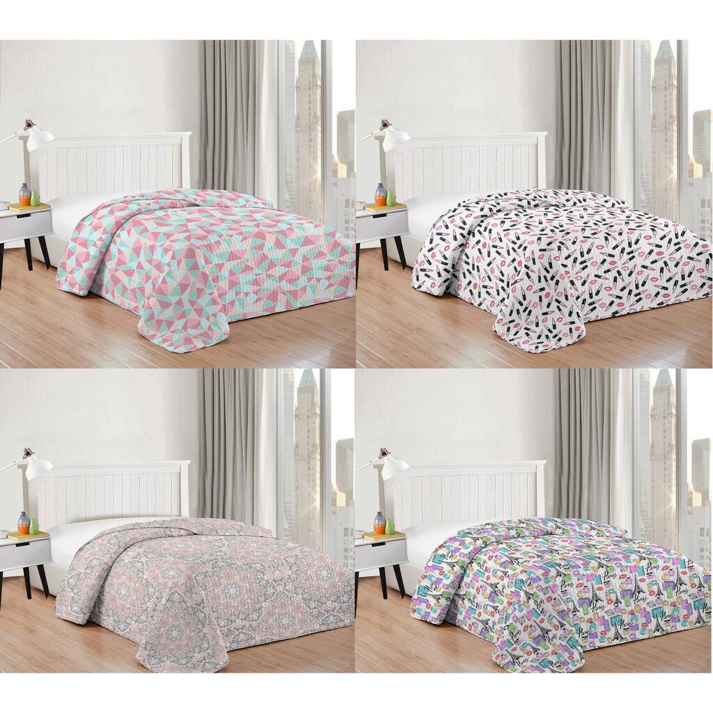 Manhattan Heights Printed Fashion Full/Queen Quilt Coverlet Bedspread