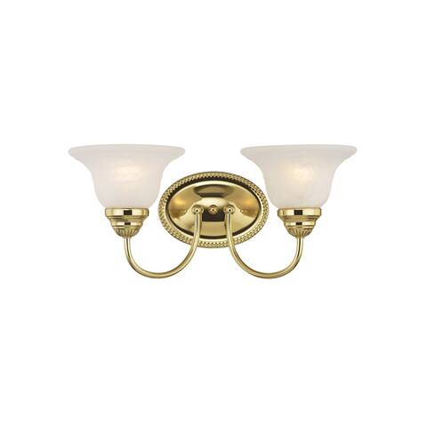 Livex Lighting Edgemont 2 Light Polished Brass Bath Vanity