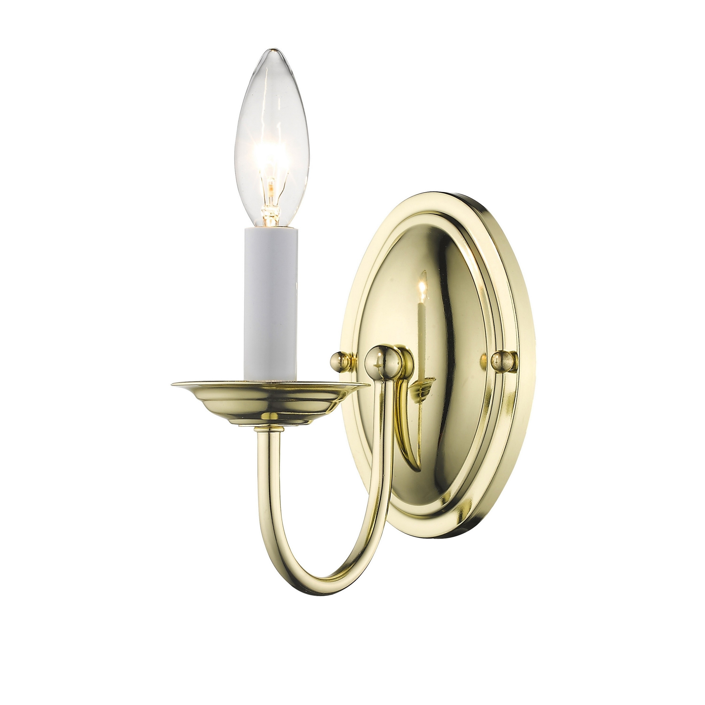 polished brass wall lights