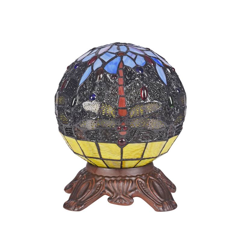 Tiffany Style Dragonfly Design 1-light Dark Bronze Table Lamp
