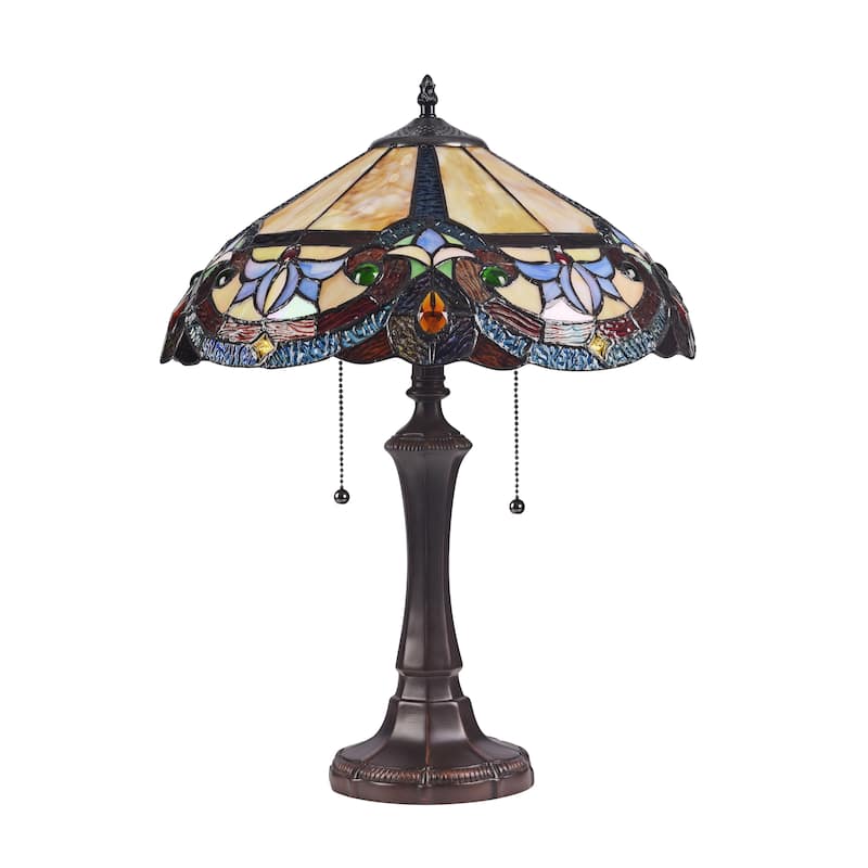 Tiffany Style 2-light Dark Bronze Table Lamp