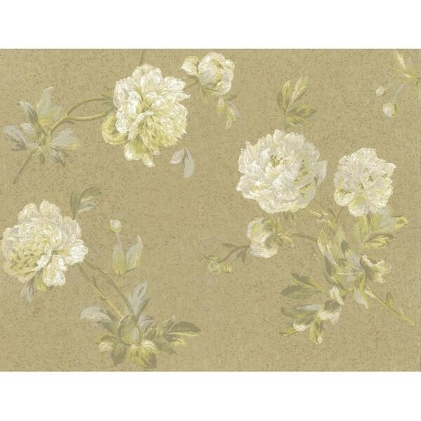 Whitworth Peony Wallpaper 27 In X 27 Ft 60 75 Sq Ft On Sale Overstock 26170611 Browns Greens