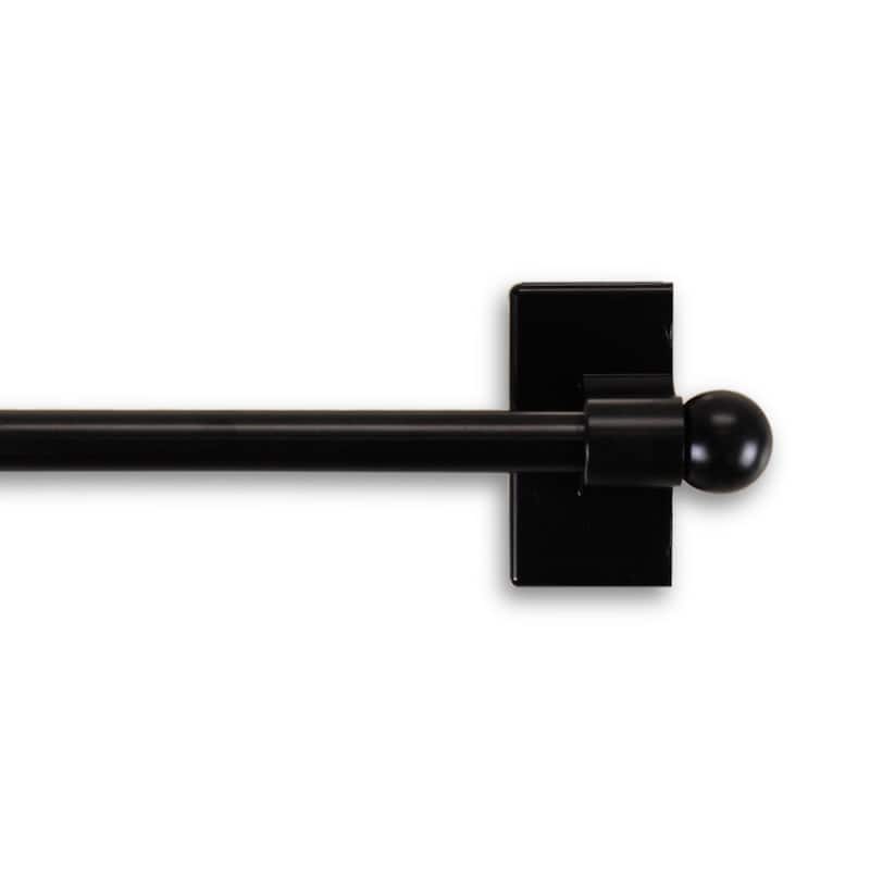 InStyleDesign Magnetic Curtain Rod 28-48 inch - 28 to 48 inches - Black