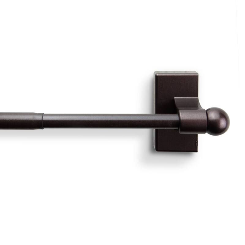 InStyleDesign Magnetic Curtain Rod 28-48 inch - 28 to 48 inches - Cocoa