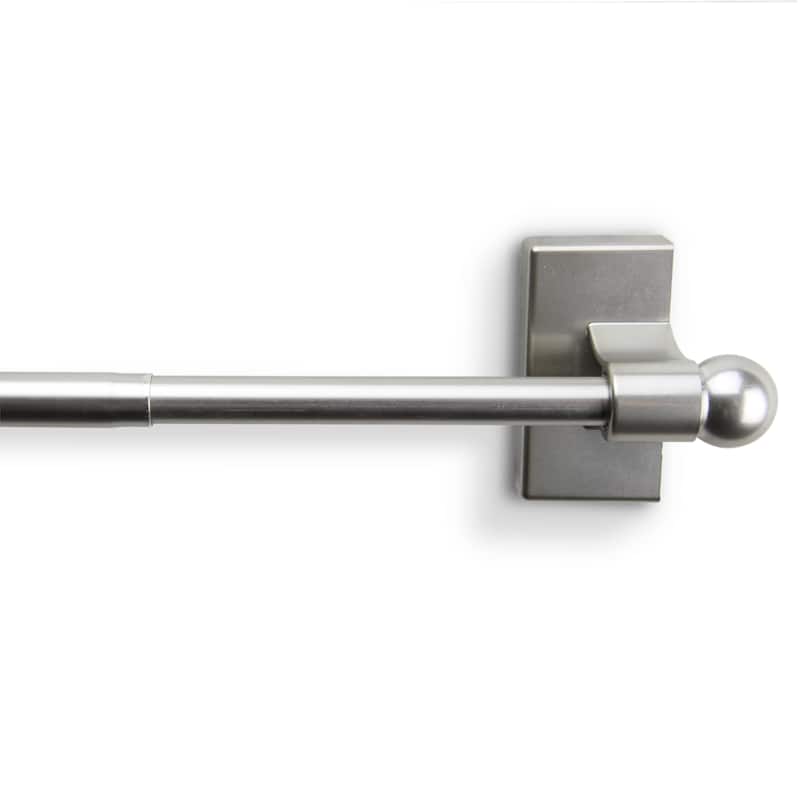 InStyleDesign Magnetic Curtain Rod 28-48 inch - 28 to 48 inches - satin nickel