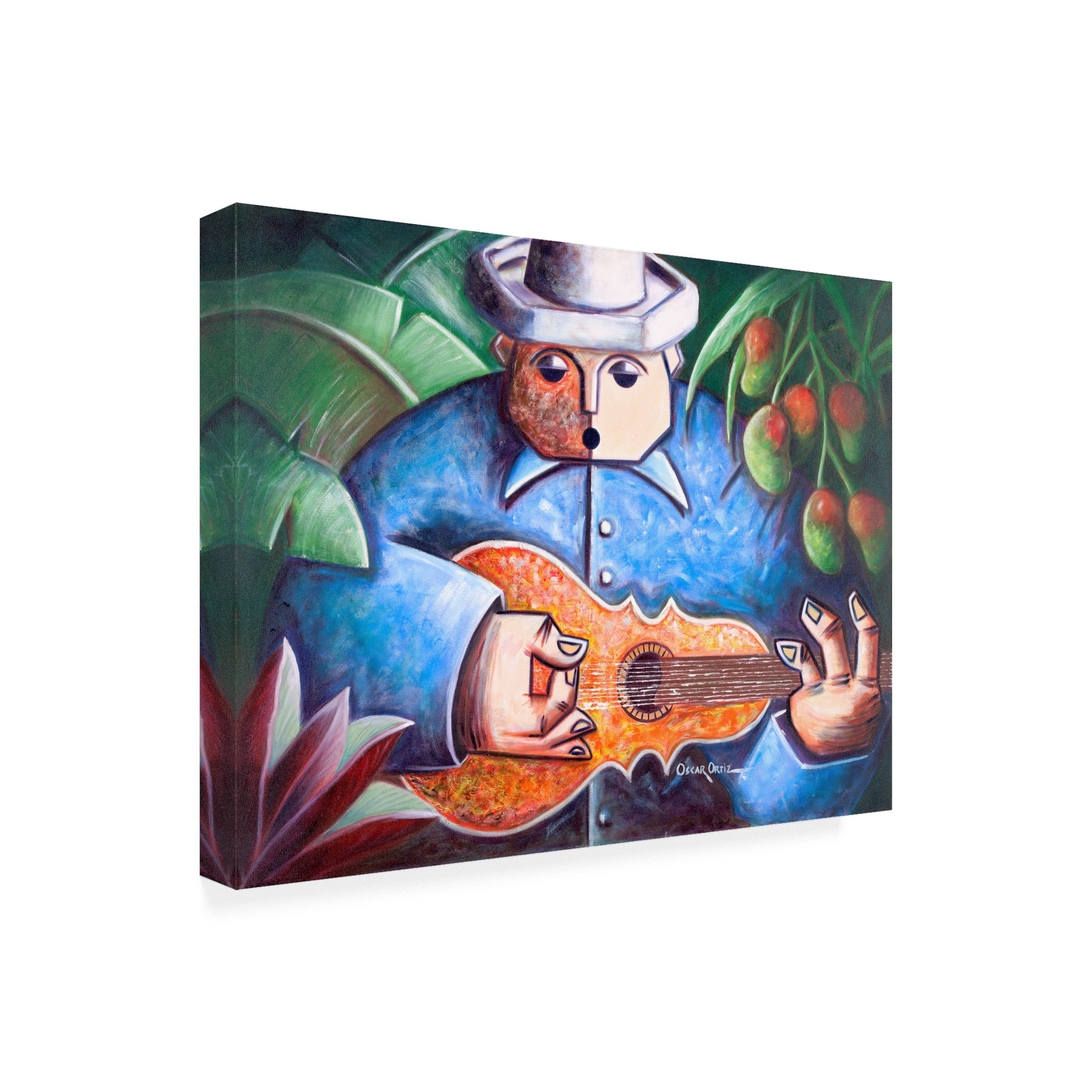 Oscar Ortiz Musicians Guitar 2 Canvas Art - On Sale - Bed Bath