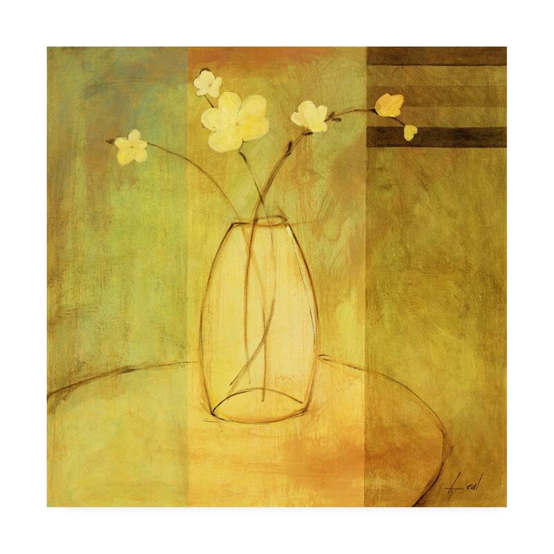 Pablo Esteban Flowers in Glass Vase 1 Canvas Art - Bed Bath & Beyond ...