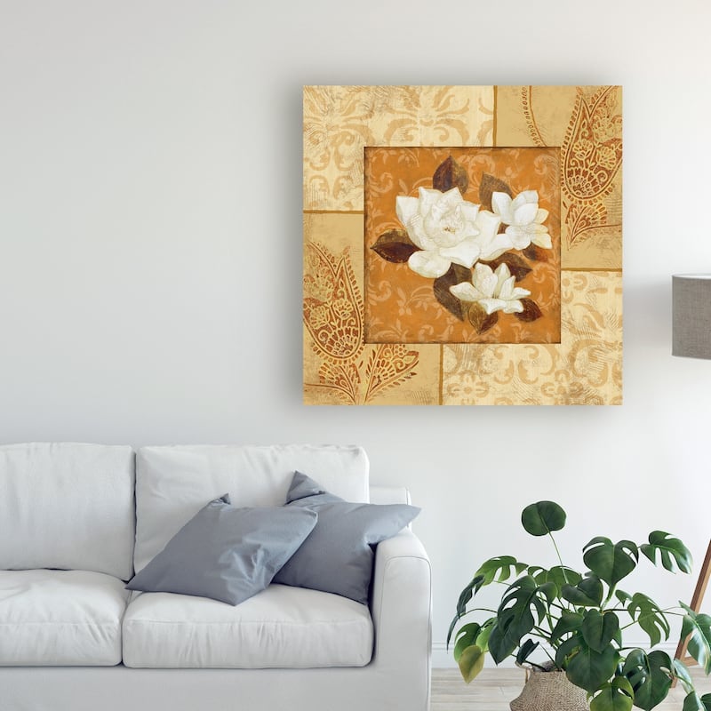 Pablo Esteban Magnolia 1 Beige Canvas Art