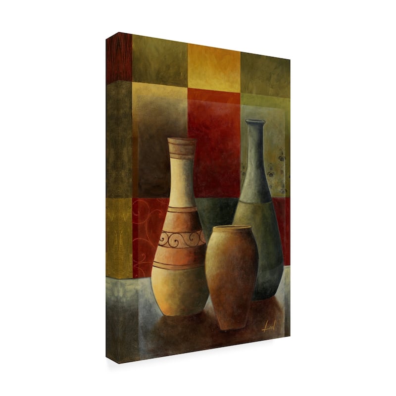 Pablo Esteban Vases Over Geometry 2 Canvas Art