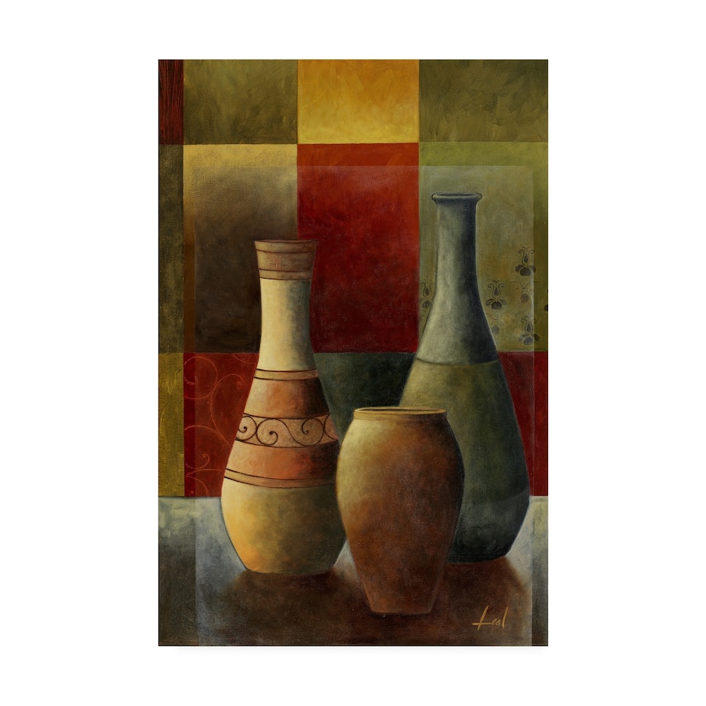 Pablo Esteban Vases Over Geometry 2 Canvas Art