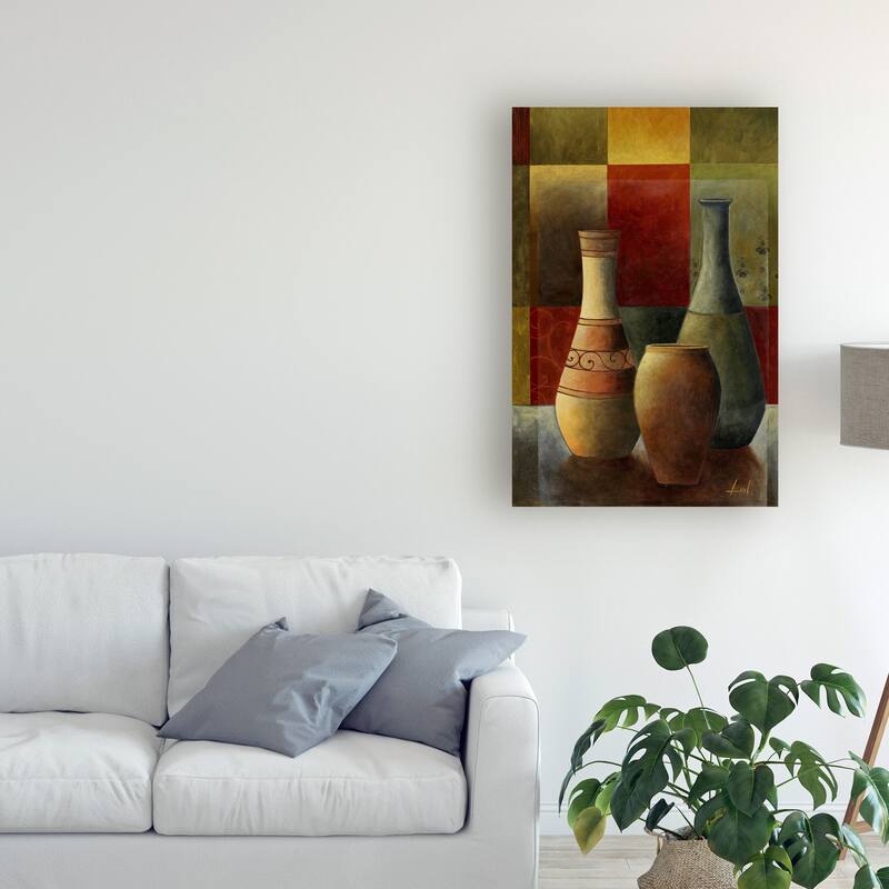 Pablo Esteban Vases Over Geometry 2 Canvas Art