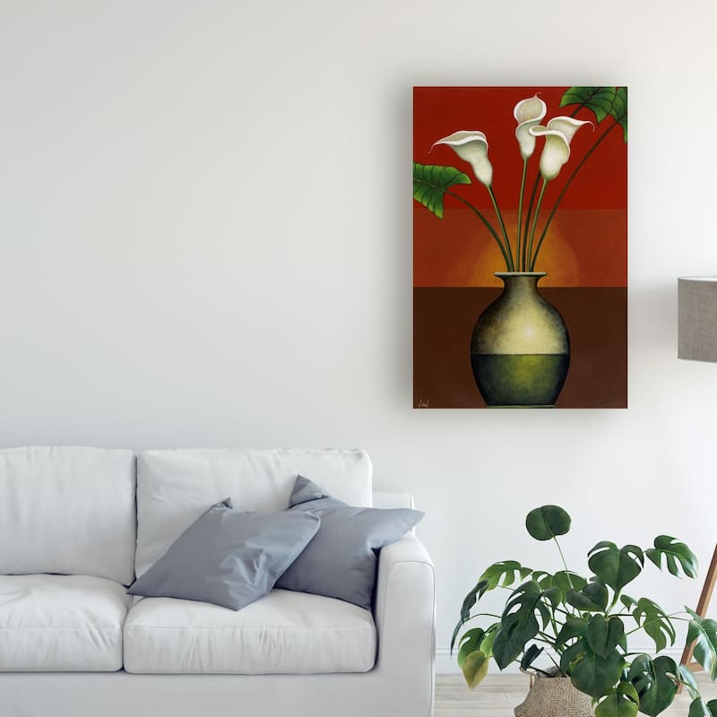 Pablo Esteban Small Floral Vase 5 Canvas Art