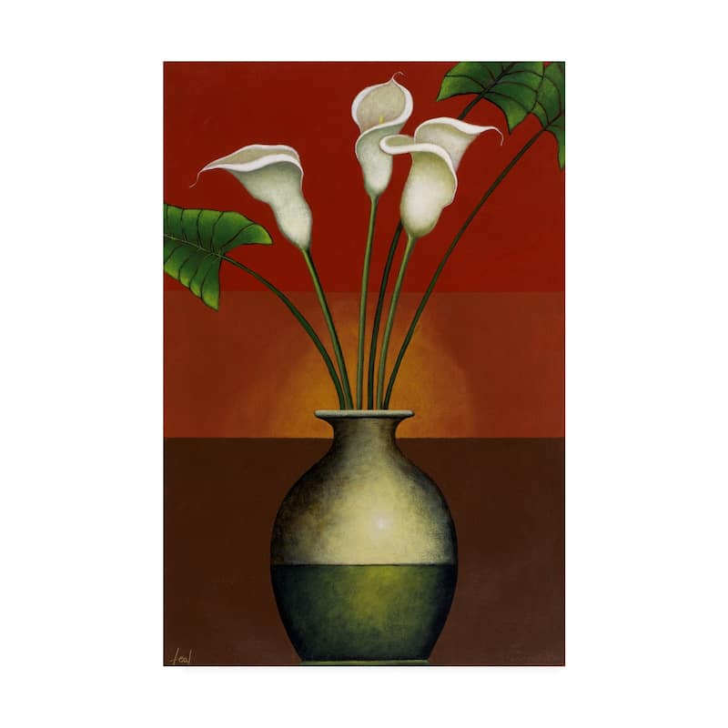 Pablo Esteban Small Floral Vase 5 Canvas Art