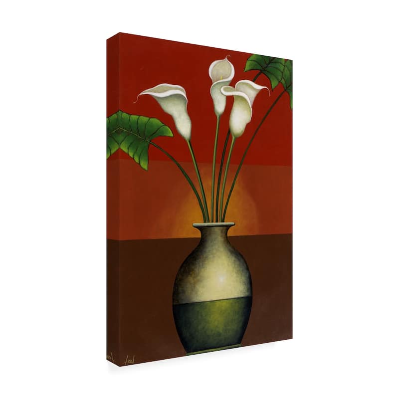 Pablo Esteban Small Floral Vase 5 Canvas Art