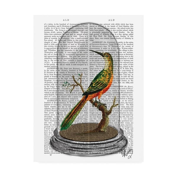 Shop Fab Funky Bird In Bell Jar Canvas Art On Sale Free