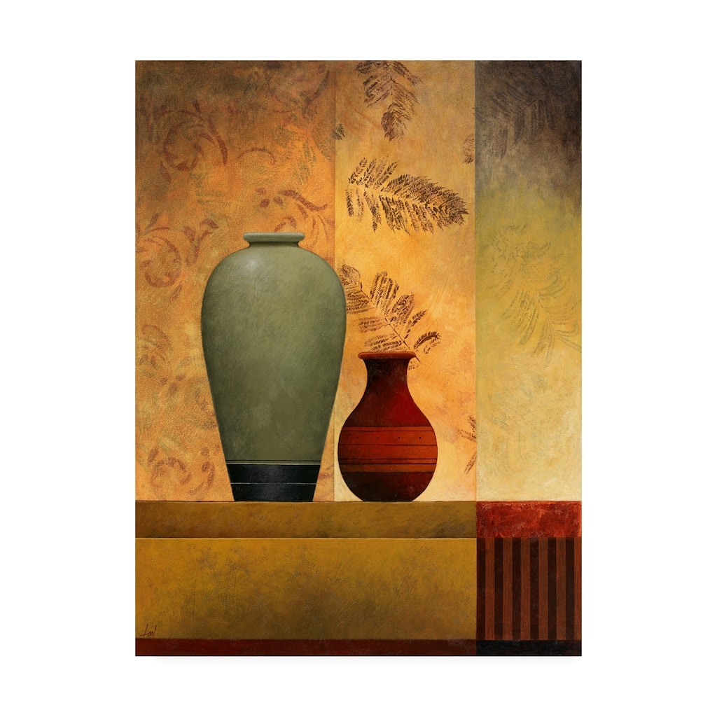 Pablo Esteban Vases Over Panels 2 Canvas Art
