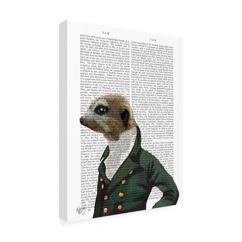 Fab Funky Dandy Meerkat Portrait Canvas Art - Bed Bath & Beyond - 26171727