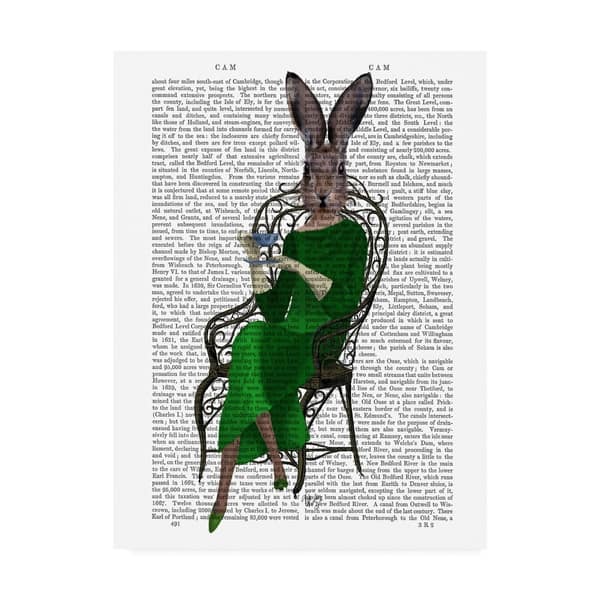 Trademark Fine Art 'Lady Bella Rabbit Taking Tea' Canvas Art by Fab Funky