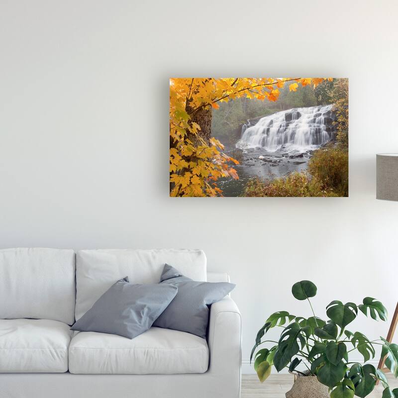 Monte Nagler Lower Bond Falls In Autumn Bruce Crossing Mi Color Art
