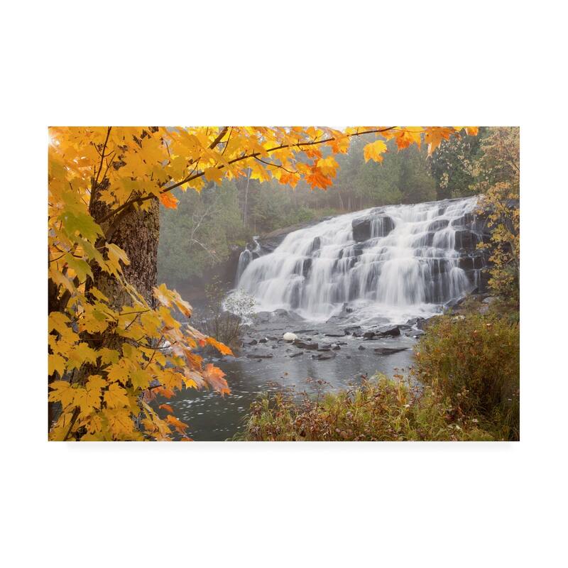 Monte Nagler Lower Bond Falls In Autumn Bruce Crossing Mi Color Art
