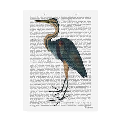 Fab Funky Blue Heron 3 Canvas Art