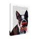 Fab Funky Boston Terrier Portrait, with Red Bow Canvas Art - On Sale ...