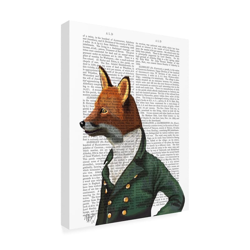 Fab Funky Dandy Fox, Portrait Canvas Art - Bed Bath & Beyond - 26171993