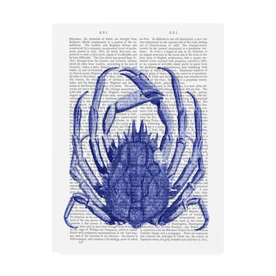 Fab Funky Blue Crab Canvas Art