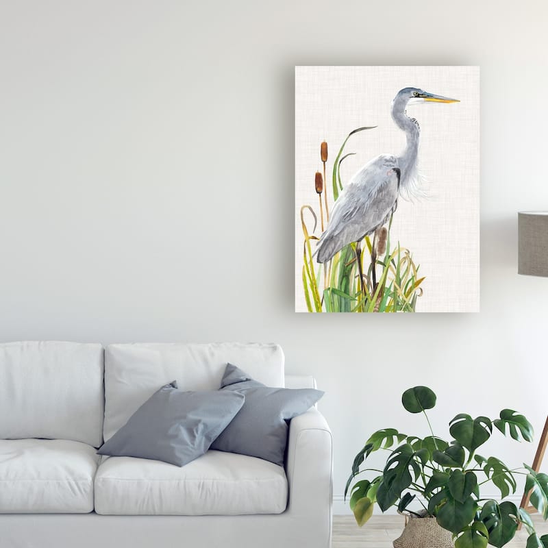 Naomi Mccavitt Water Birds And Cattails I Canvas Art - On Sale - Bed ...