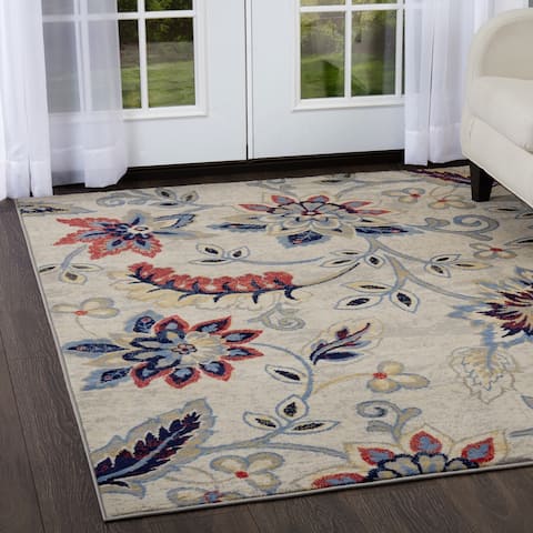 Home Dynamix Tremont Teaneck Contemporary Floral Area Rug