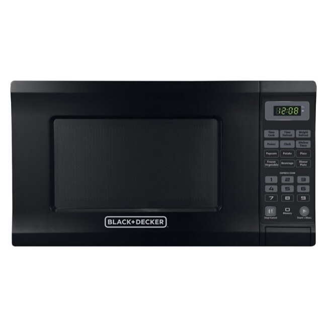 Black and Decker 0.7 cu. ft. Black 700 watts Microwave Bed Bath