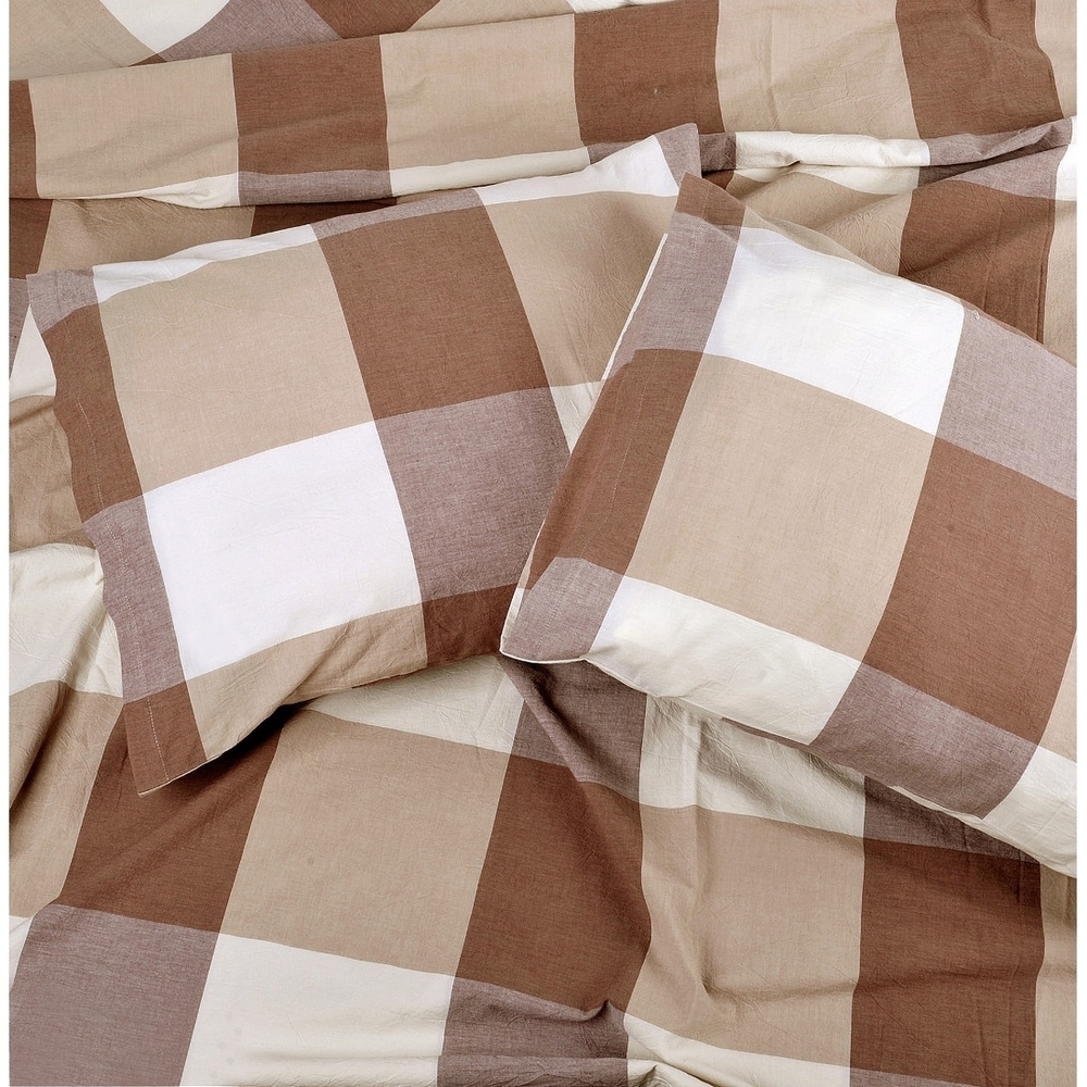 KPSheng Checkered Bedding Set 3 Pieces Plaid Duvet Cover Set