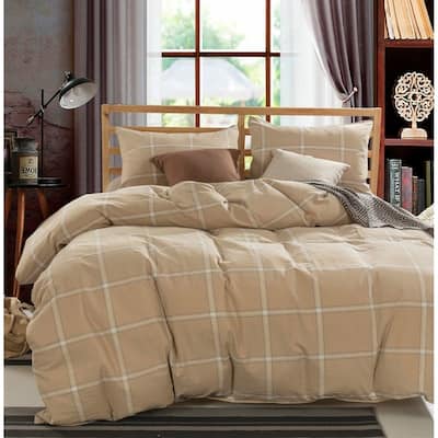 Size Queen Brown Windowpane Duvet Covers Sets Find Great